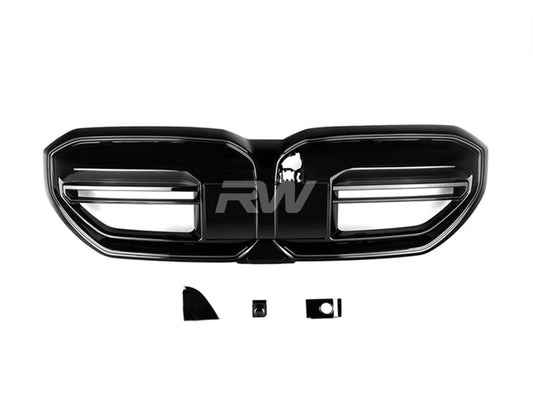 RW Carbon BMW G60 5-Series Gloss Black Front Grille-Exterior-Silicon Valley Bimmer