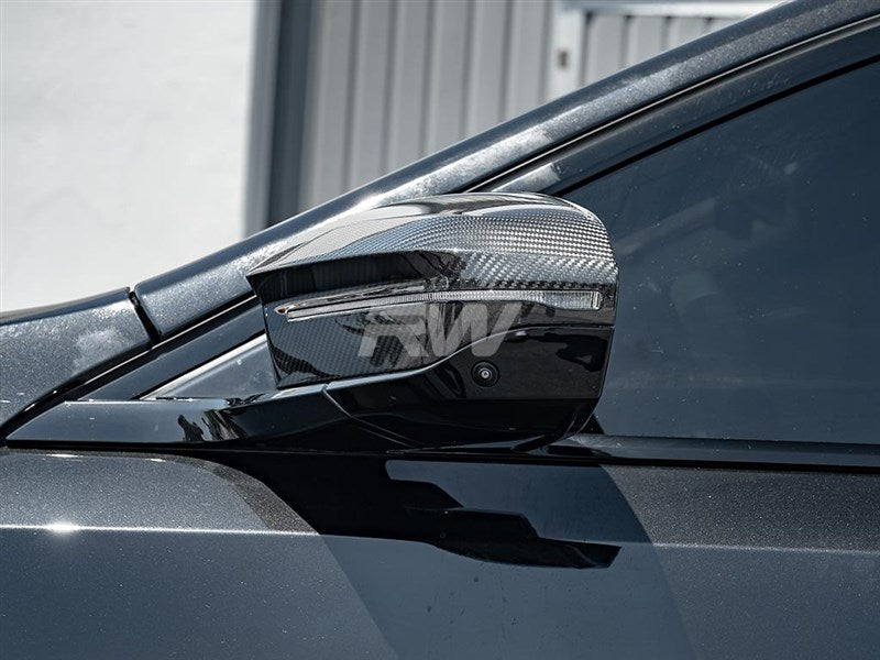 RW Carbon BMW G60 G70 G90 G99 Carbon Fiber Mirror Cap Replacements-Exterior-Silicon Valley Bimmer