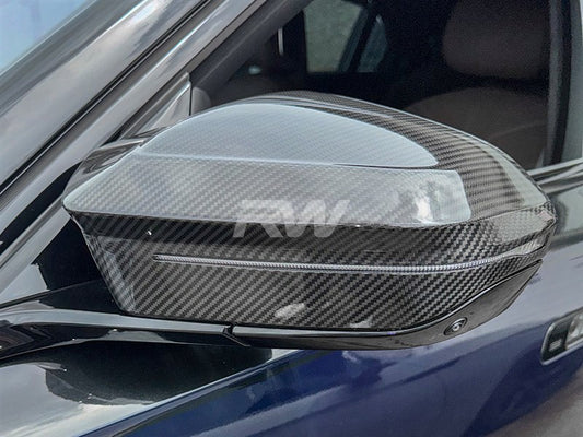 RW Carbon BMW G60 G70 G90 G99 M Styled CF Mirror Cap Replacements-Exterior-Silicon Valley Bimmer