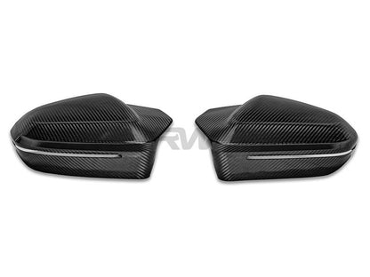 RW Carbon BMW G60 G70 G90 G99 M Styled CF Mirror Cap Replacements-Exterior-Silicon Valley Bimmer