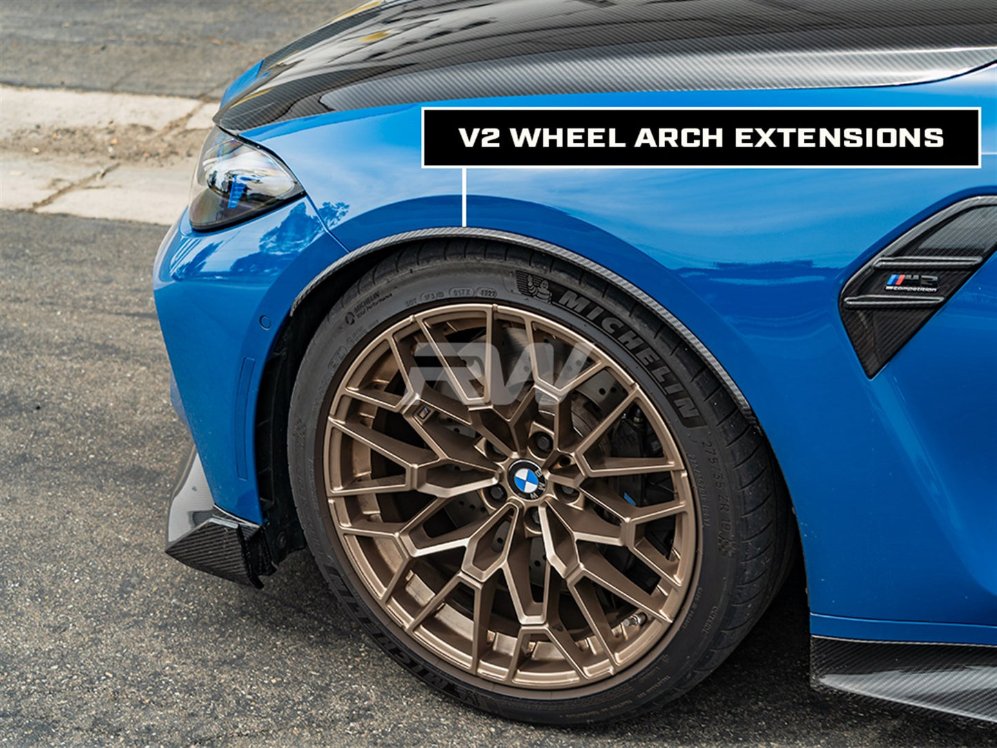 RW Carbon BMW G80 M3 CF V2 F+R Wheel Arch Extensions-Exterior-Silicon Valley Bimmer