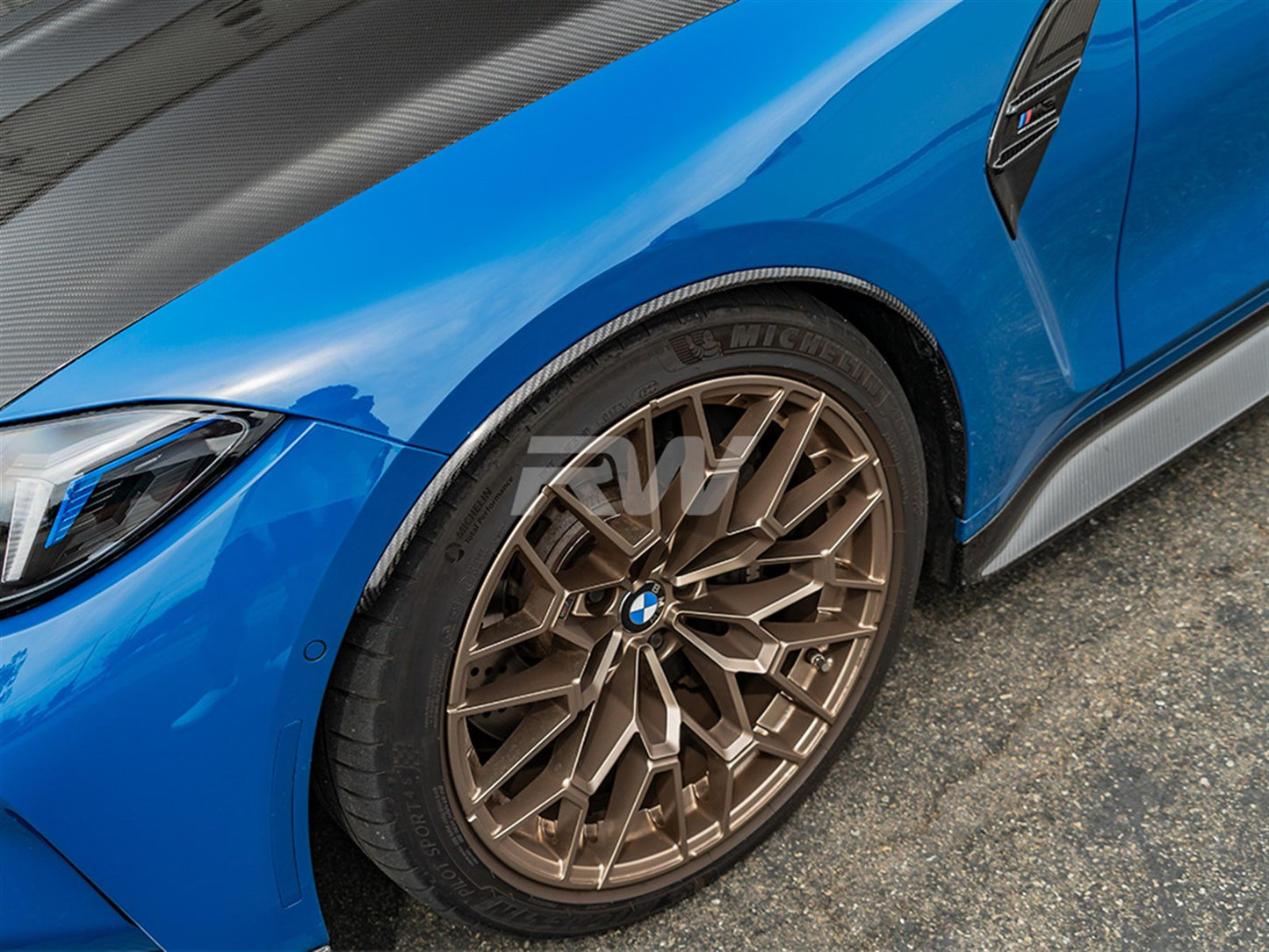 RW Carbon BMW G80 M3 CF V2 F+R Wheel Arch Extensions-Exterior-Silicon Valley Bimmer