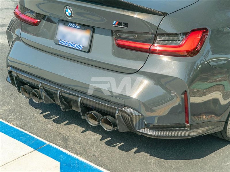 RW Carbon BMW G80 M3 OEM Style Carbon Fiber Diffuser Sides-Exterior-Silicon Valley Bimmer