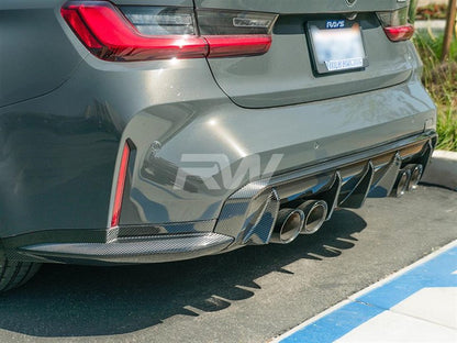 RW Carbon BMW G80 M3 OEM Style Carbon Fiber Diffuser Sides-Exterior-Silicon Valley Bimmer