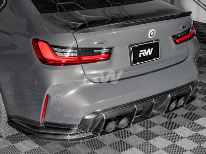 RW Carbon BMW G80 M3 RWS Carbon Fiber Lower Diffuser-Exterior-Silicon Valley Bimmer