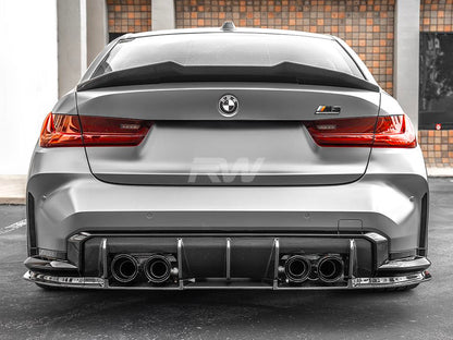RW Carbon BMW G80 M3 RWS Carbon Fiber Lower Diffuser-Exterior-Silicon Valley Bimmer