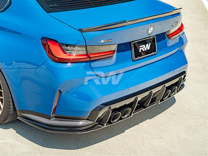 RW Carbon BMW G80 M3 RWS Carbon Fiber Lower Diffuser-Exterior-Silicon Valley Bimmer