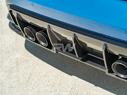 RW Carbon BMW G80 M3 RWS Carbon Fiber Lower Diffuser-Exterior-Silicon Valley Bimmer