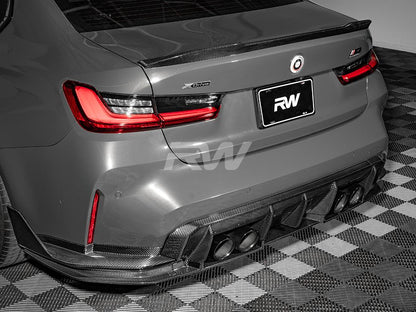 RW Carbon BMW G80 M3 RWS Carbon Fiber Lower Diffuser-Exterior-Silicon Valley Bimmer