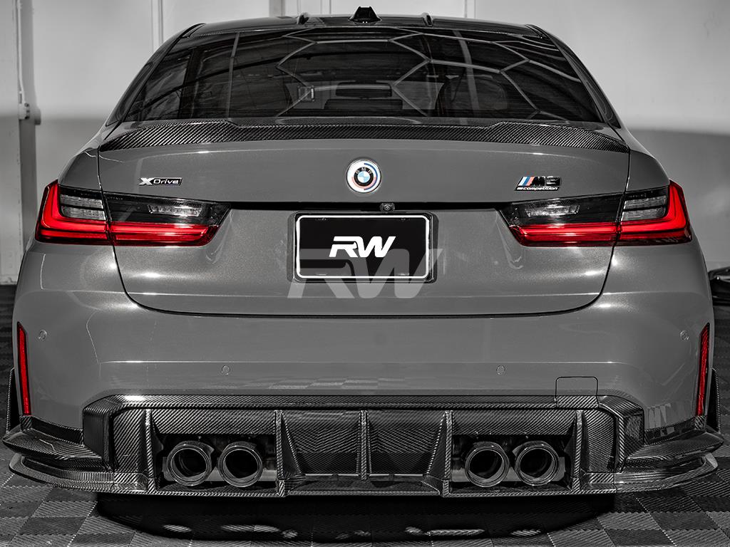 RW Carbon BMW G80 M3 RWS Carbon Fiber Lower Diffuser-Exterior-Silicon Valley Bimmer