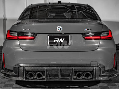 RW Carbon BMW G80 M3 RWS Carbon Fiber Lower Diffuser-Exterior-Silicon Valley Bimmer
