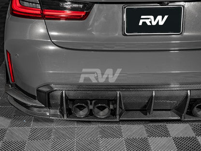 RW Carbon BMW G80 M3 RWS Carbon Fiber Lower Diffuser-Exterior-Silicon Valley Bimmer