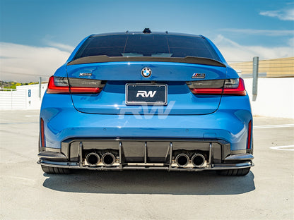 RW Carbon BMW G80 M3 RWS Carbon Fiber Lower Diffuser-Exterior-Silicon Valley Bimmer