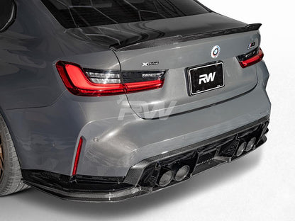 RW Carbon BMW G80 M3 RWS Carbon Fiber Lower Diffuser-Exterior-Silicon Valley Bimmer