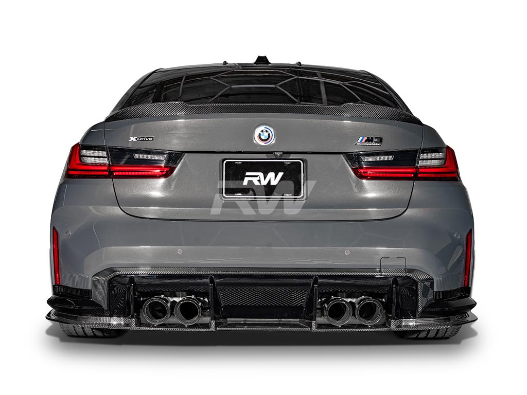 RW Carbon BMW G80 M3 RWS Carbon Fiber Lower Diffuser-Exterior-Silicon Valley Bimmer