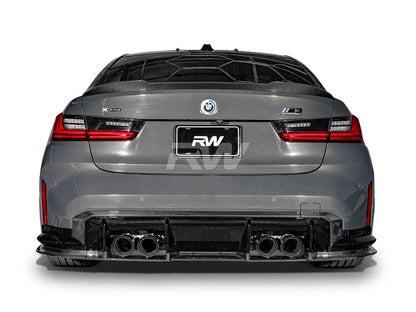 RW Carbon BMW G80 M3 RWS Carbon Fiber Lower Diffuser-Exterior-Silicon Valley Bimmer