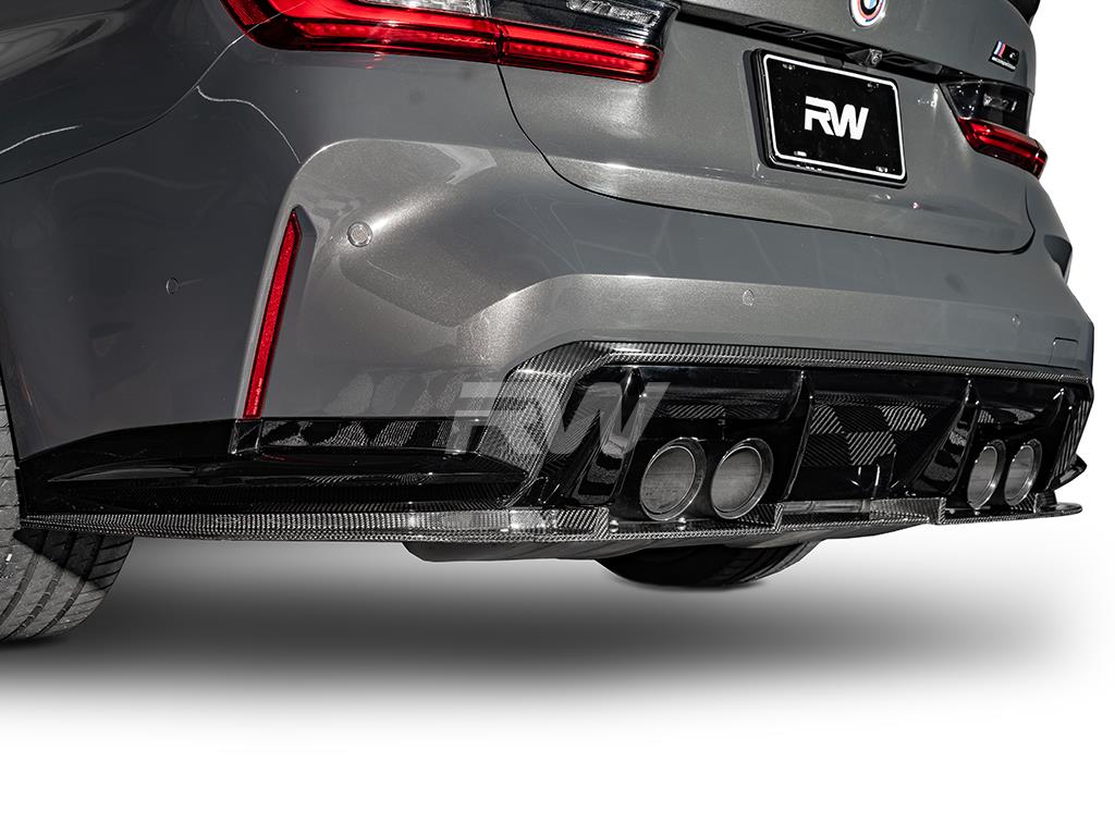 RW Carbon BMW G80 M3 RWS Carbon Fiber Lower Diffuser-Exterior-Silicon Valley Bimmer