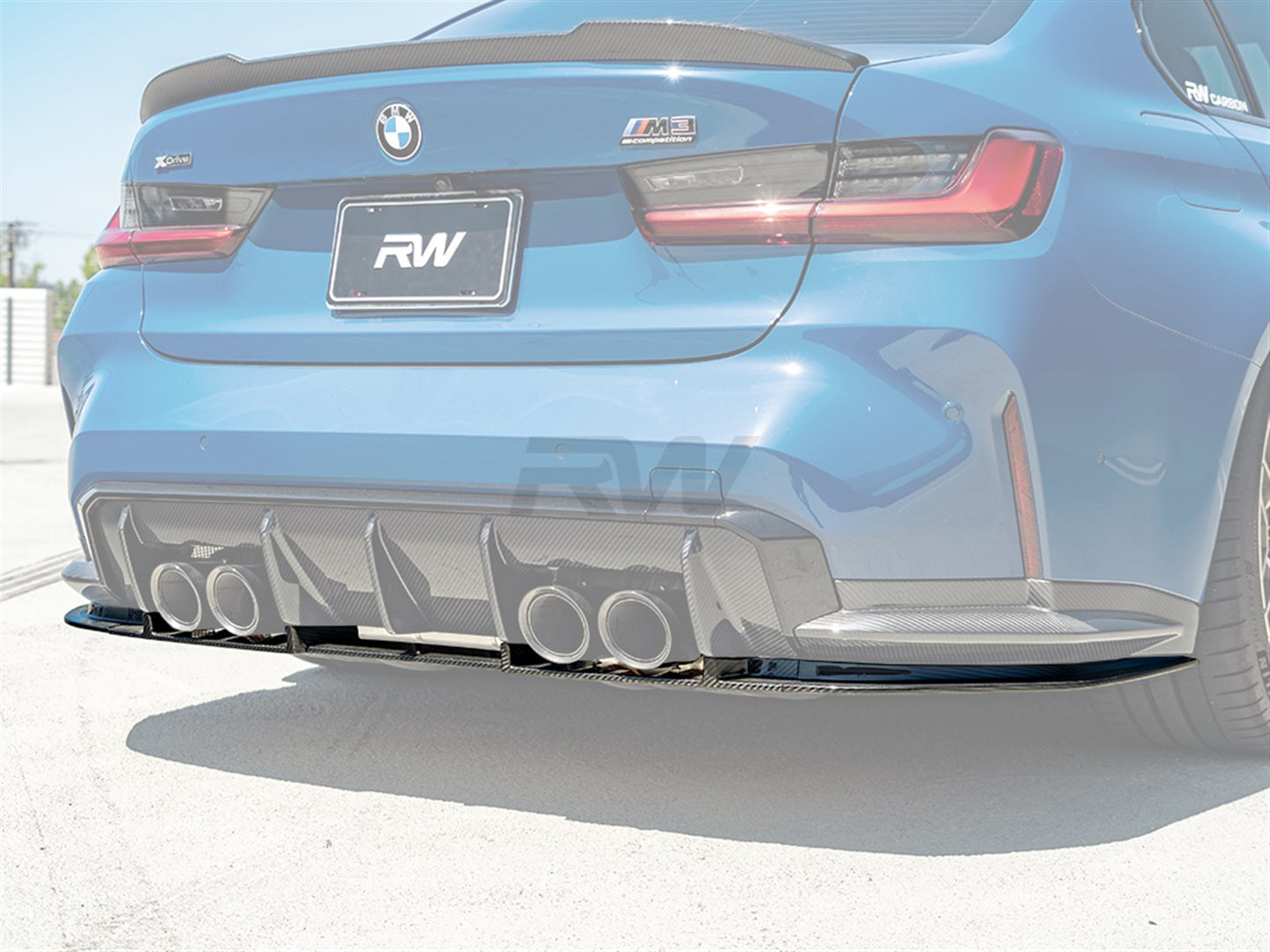RW Carbon BMW G80 M3 RWS Carbon Fiber Lower Diffuser-Exterior-Silicon Valley Bimmer