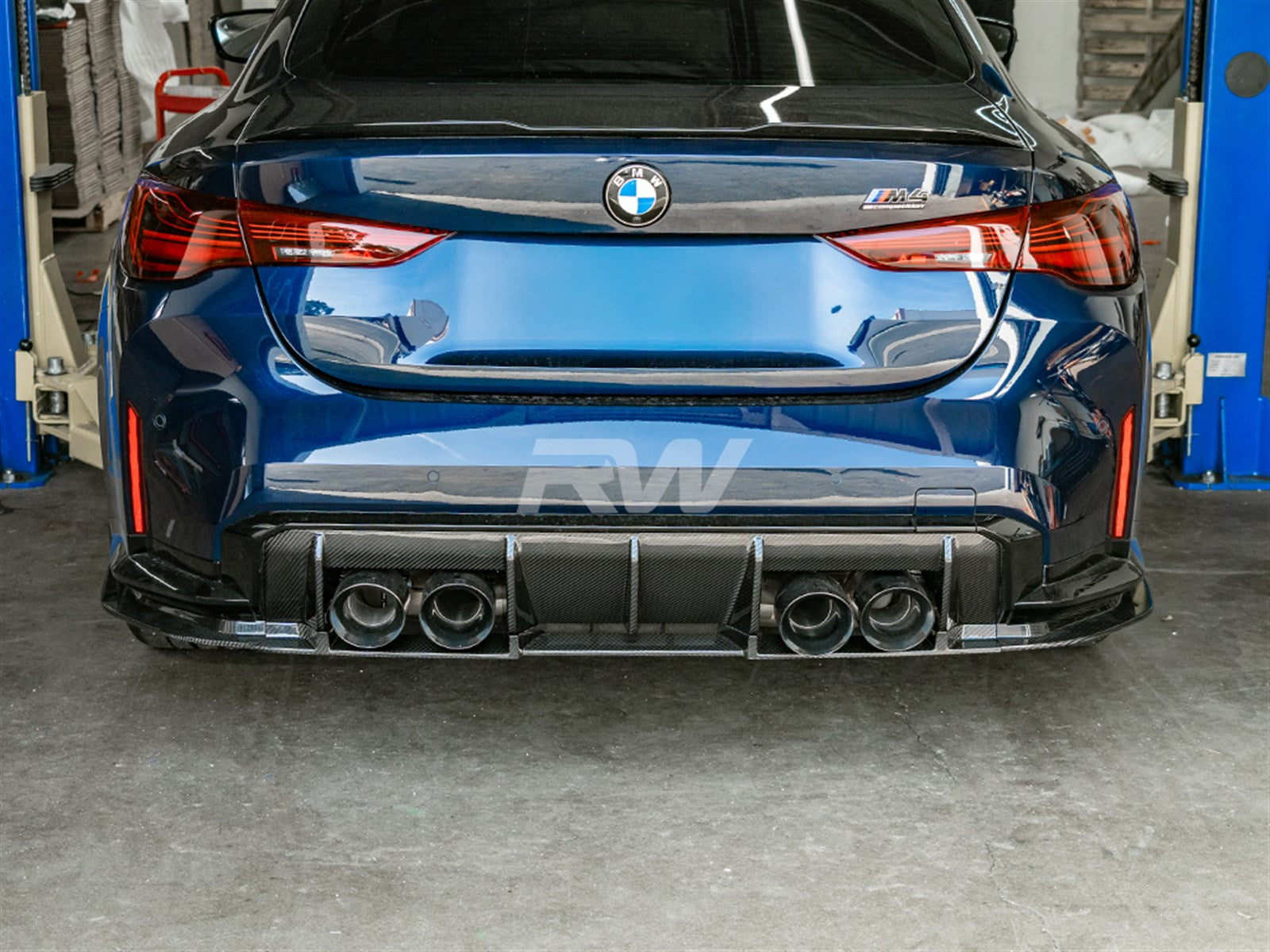 RW Carbon BMW G82 G83 M4 RWS Carbon Fiber Lower Diffuser-Exterior-Silicon Valley Bimmer
