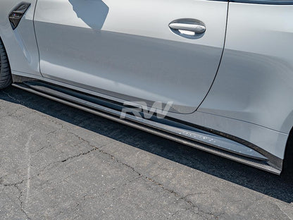 BMW G82 G83 M4 RWS Carbon Fiber Side Skirt Extensions