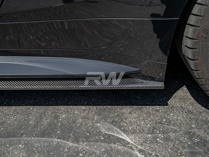 BMW G82 G83 M4 RWS Carbon Fiber Side Skirt Extensions