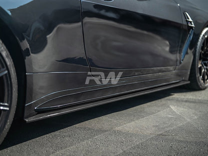 BMW G82 G83 M4 RWS Carbon Fiber Side Skirt Extensions