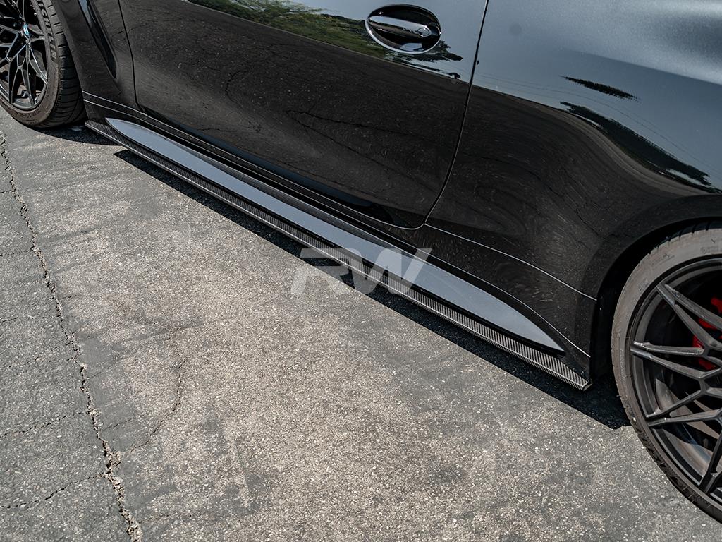 BMW G82 G83 M4 RWS Carbon Fiber Side Skirt Extensions