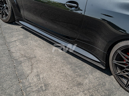 BMW G82 G83 M4 RWS Carbon Fiber Side Skirt Extensions