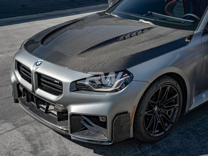 RW Carbon BMW G87 M2 Carbon Fiber Performance Style Front Lip-Exterior-Silicon Valley Bimmer