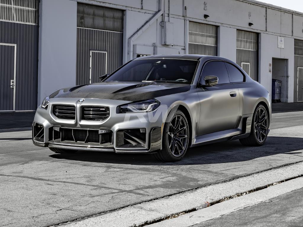 RW Carbon BMW G87 M2 Carbon Fiber Performance Style Front Lip-Exterior-Silicon Valley Bimmer