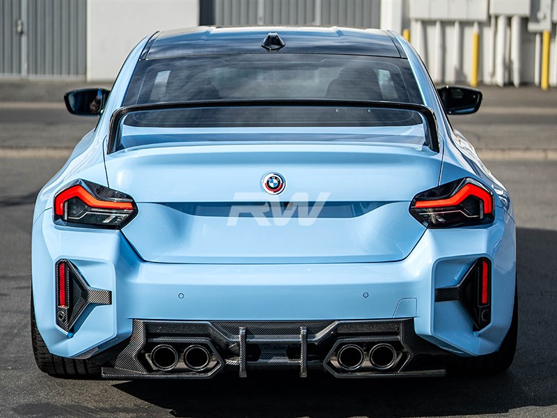 RW Carbon BMW G87 M2 Carbon Fiber Performance Style Wing-Exterior-Silicon Valley Bimmer