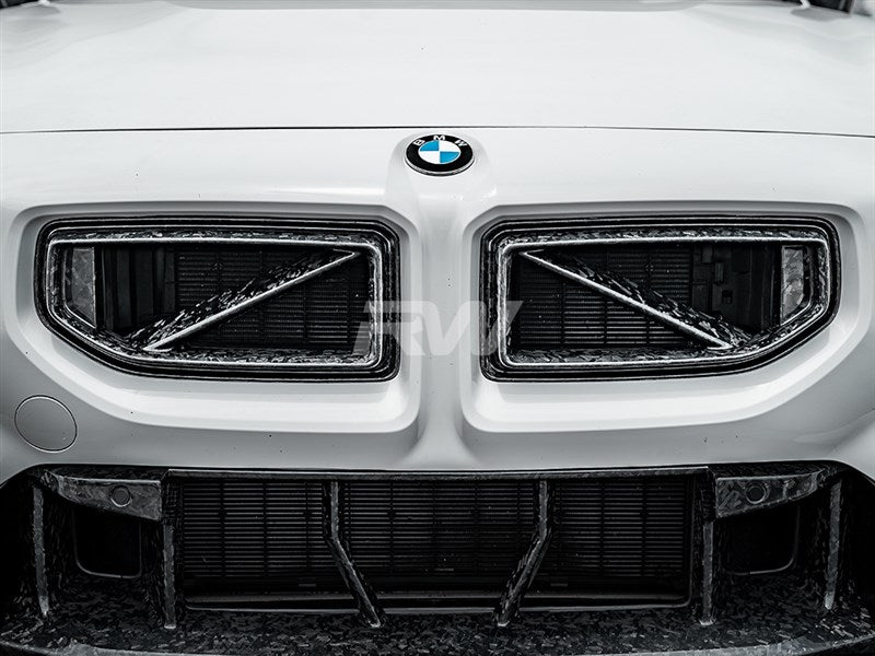 RW Carbon BMW G87 M2 Forged Carbon GTX Grilles-Exterior-Silicon Valley Bimmer