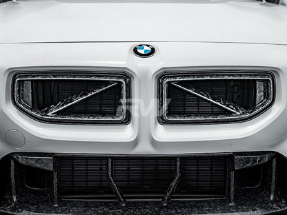 RW Carbon BMW G87 M2 Forged Carbon GTX Grilles-Exterior-Silicon Valley Bimmer