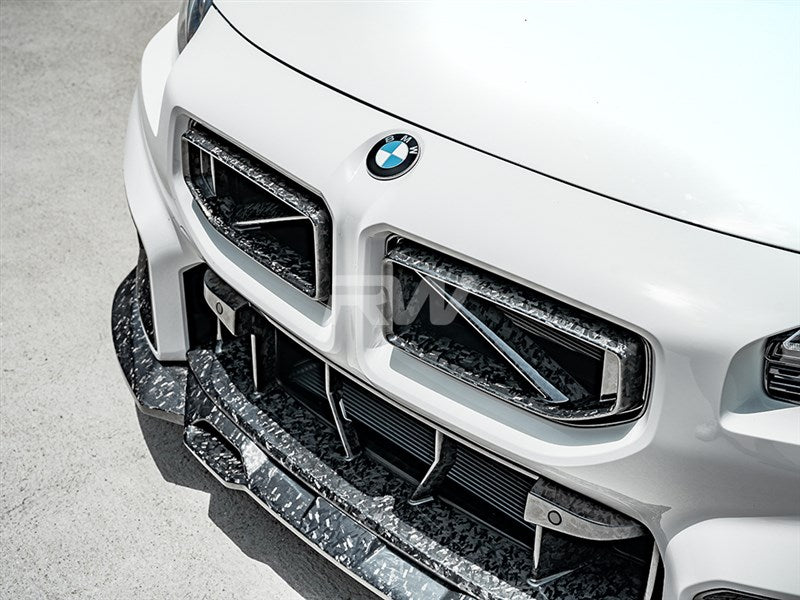 RW Carbon BMW G87 M2 Forged Carbon GTX Grilles-Exterior-Silicon Valley Bimmer