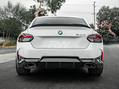 RW Carbon BMW G87 M2 G42 RWS Dry Carbon Fiber Trunk Spoiler-Exterior-Silicon Valley Bimmer