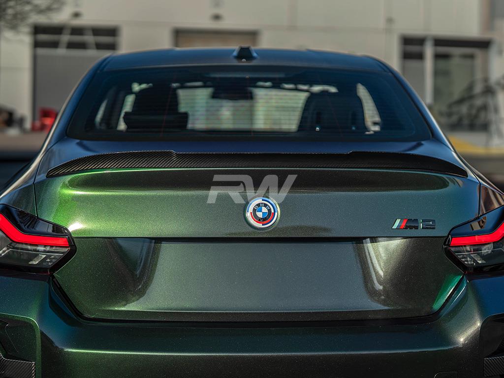 RW Carbon BMW G87 M2 G42 RWS Dry Carbon Fiber Trunk Spoiler-Exterior-Silicon Valley Bimmer