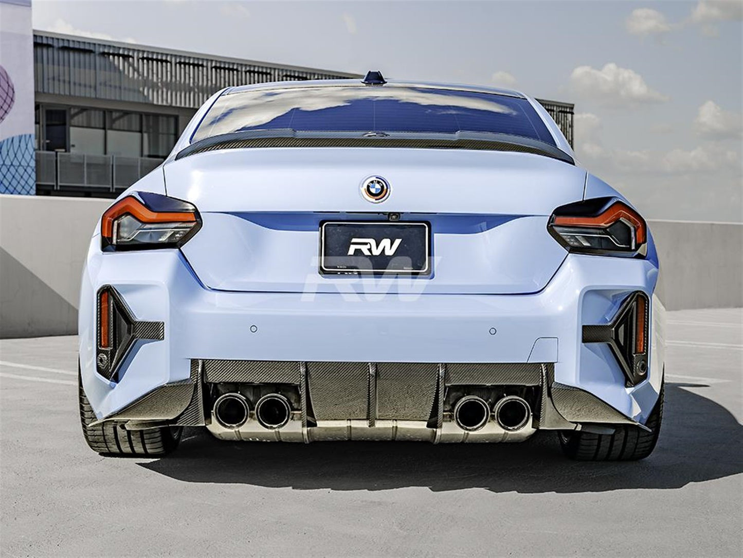 RW Carbon BMW G87 M2 G42 RWS Dry Carbon Fiber Trunk Spoiler-Exterior-Silicon Valley Bimmer