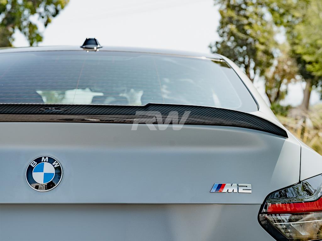 RW Carbon BMW G87 M2 G42 RWS Dry Carbon Fiber Trunk Spoiler-Exterior-Silicon Valley Bimmer