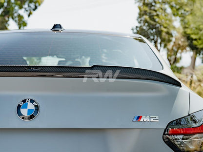 RW Carbon BMW G87 M2 G42 RWS Dry Carbon Fiber Trunk Spoiler-Exterior-Silicon Valley Bimmer
