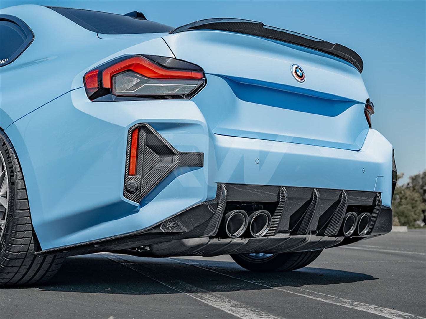 RW Carbon BMW G87 M2 G42 RWS Dry Carbon Fiber Trunk Spoiler-Exterior-Silicon Valley Bimmer