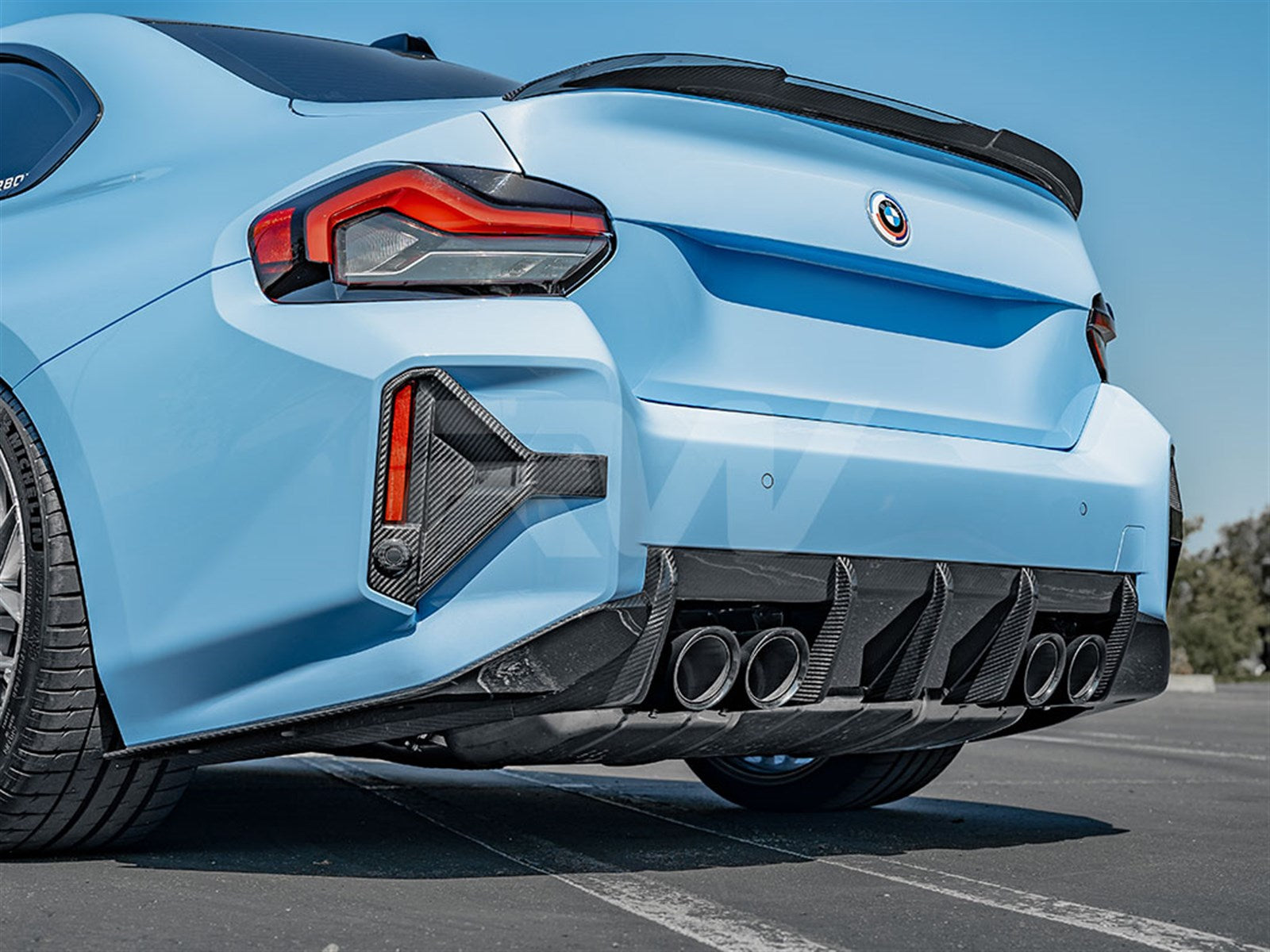 RW Carbon BMW G87 M2 G42 RWS Dry Carbon Fiber Trunk Spoiler-Exterior-Silicon Valley Bimmer