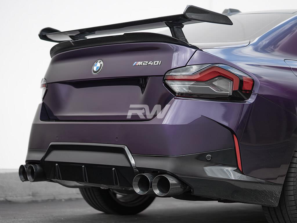 RW Carbon BMW G87 M2 G42 RWS Dry Carbon Fiber Trunk Spoiler-Exterior-Silicon Valley Bimmer
