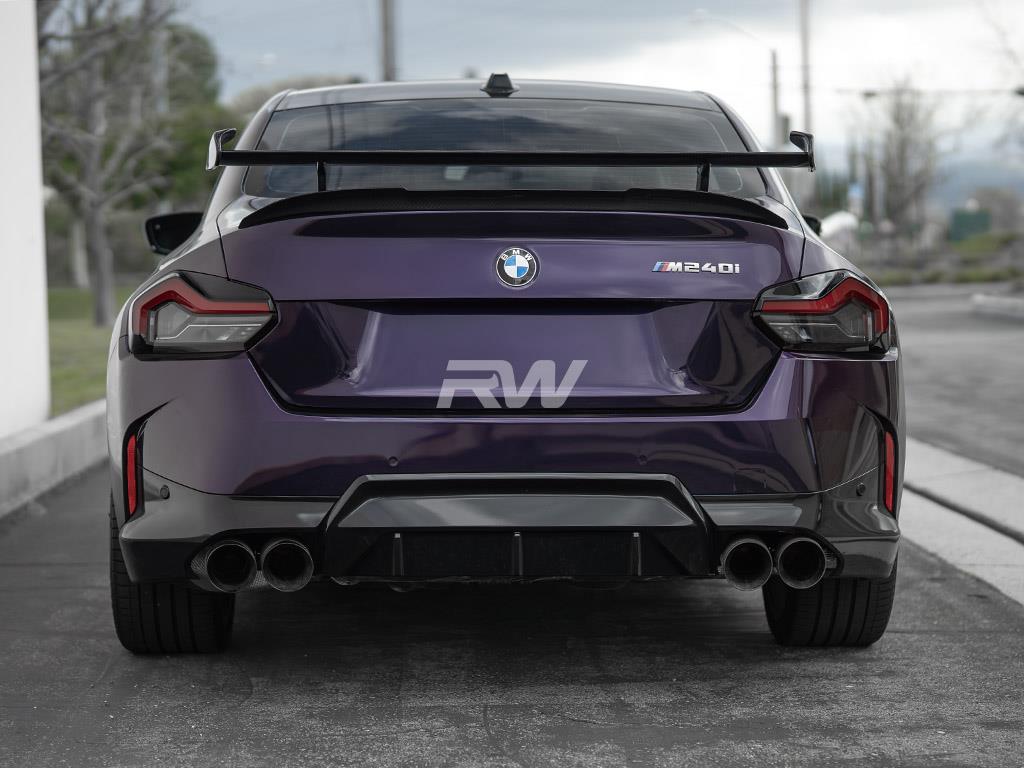 RW Carbon BMW G87 M2 G42 RWS Dry Carbon Fiber Trunk Spoiler-Exterior-Silicon Valley Bimmer