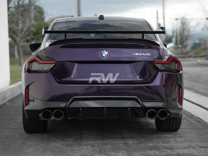 RW Carbon BMW G87 M2 G42 RWS Dry Carbon Fiber Trunk Spoiler-Exterior-Silicon Valley Bimmer
