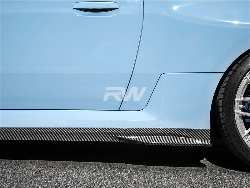 RW Carbon BMW G87 M2 GTX Carbon Fiber Side Skirt Extensions-Exterior-Silicon Valley Bimmer