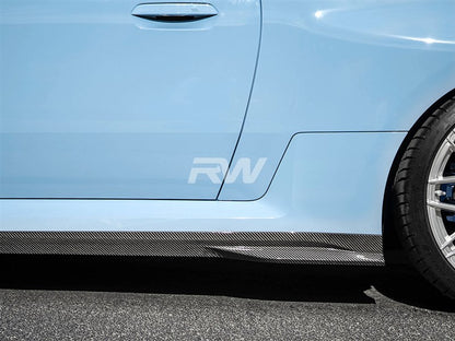 RW Carbon BMW G87 M2 GTX Carbon Fiber Side Skirt Extensions-Exterior-Silicon Valley Bimmer