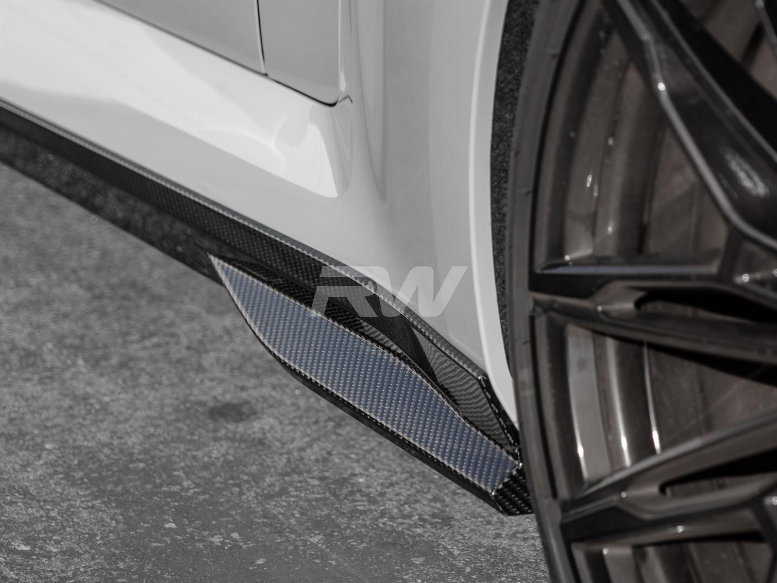 RW Carbon BMW G87 M2 GTX Carbon Fiber Side Skirt Extensions-Exterior-Silicon Valley Bimmer
