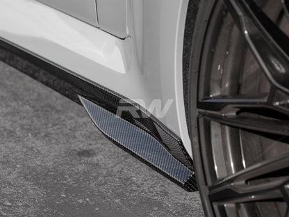 RW Carbon BMW G87 M2 GTX Carbon Fiber Side Skirt Extensions-Exterior-Silicon Valley Bimmer