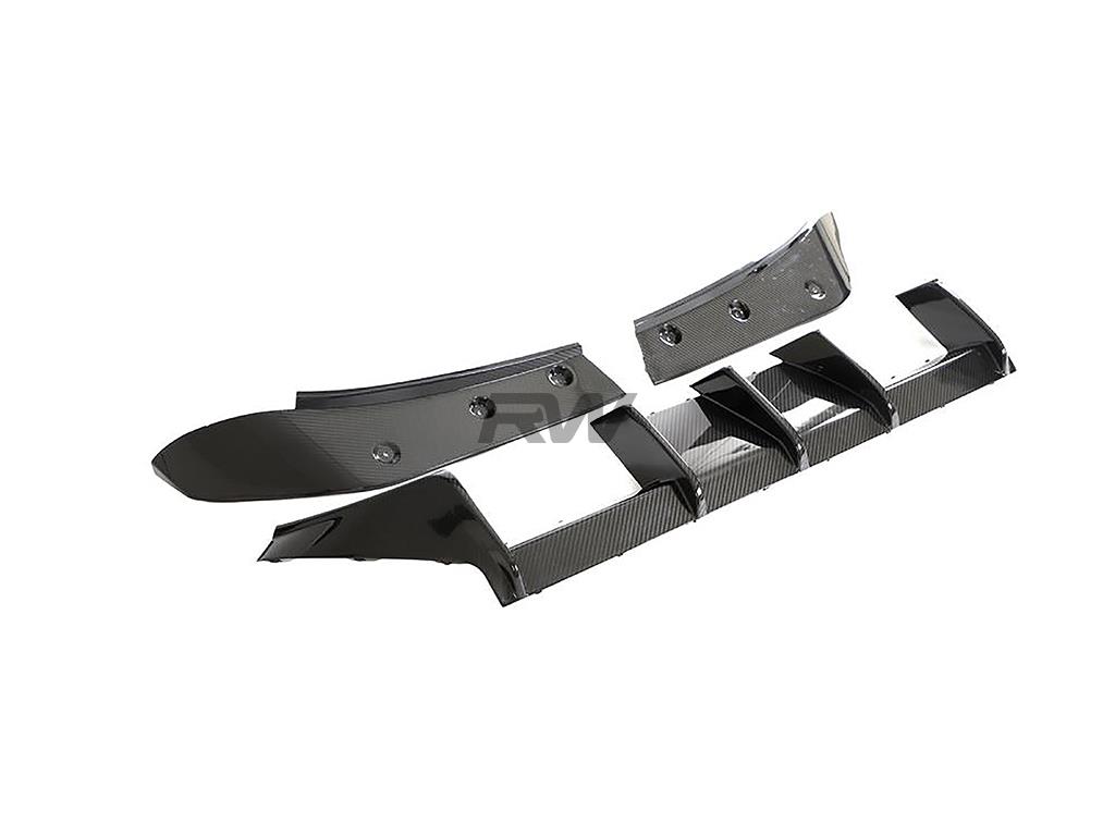 RW Carbon BMW G87 M2 RWS Carbon Fiber 3 Piece Rear Diffuser-Exterior-Silicon Valley Bimmer