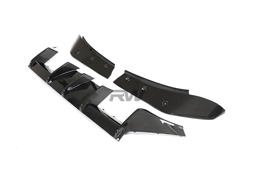 RW Carbon BMW G87 M2 RWS Carbon Fiber 3 Piece Rear Diffuser-Exterior-Silicon Valley Bimmer